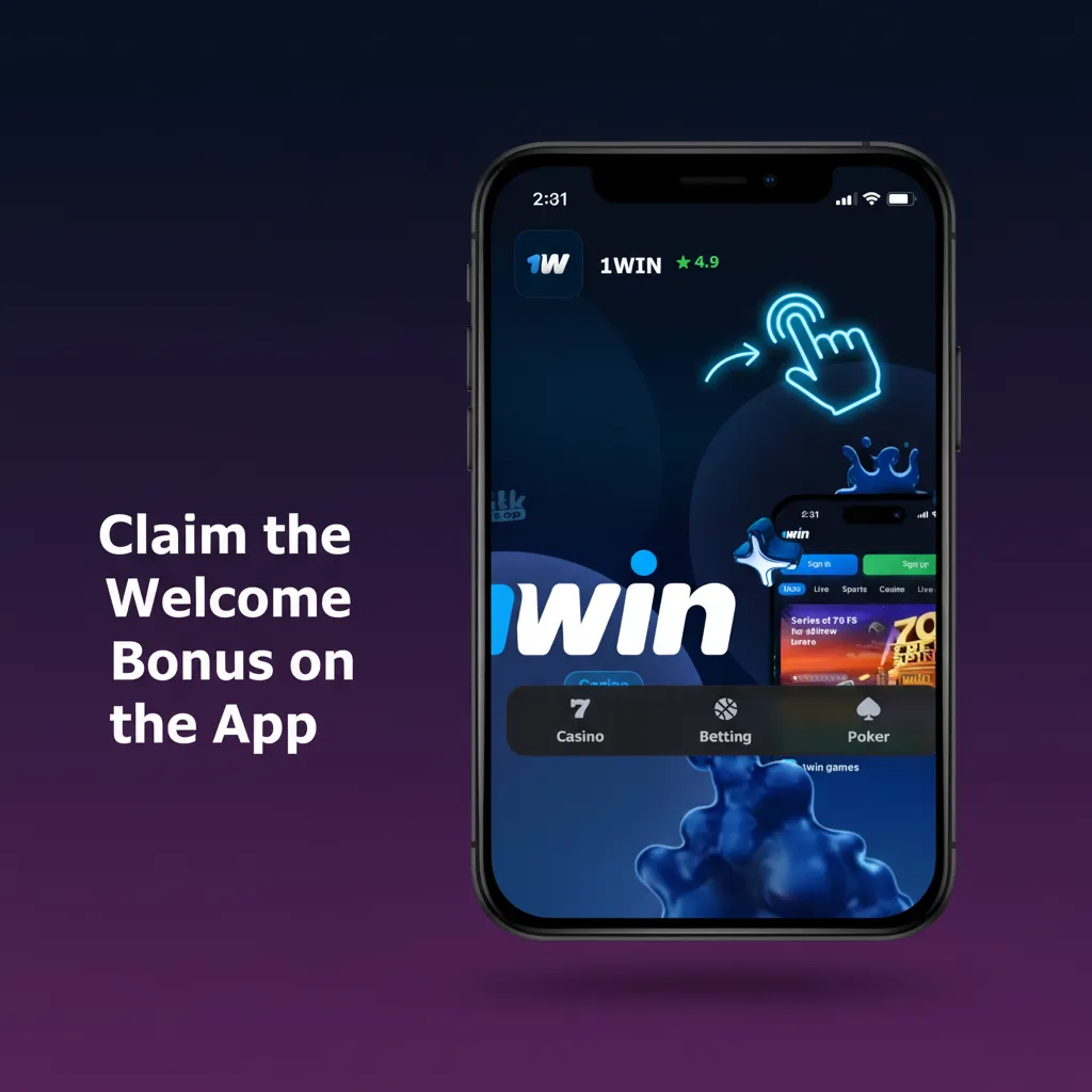 iOS and Android app screens showing Promotions to claim a welcome bonus and track wagering progress.