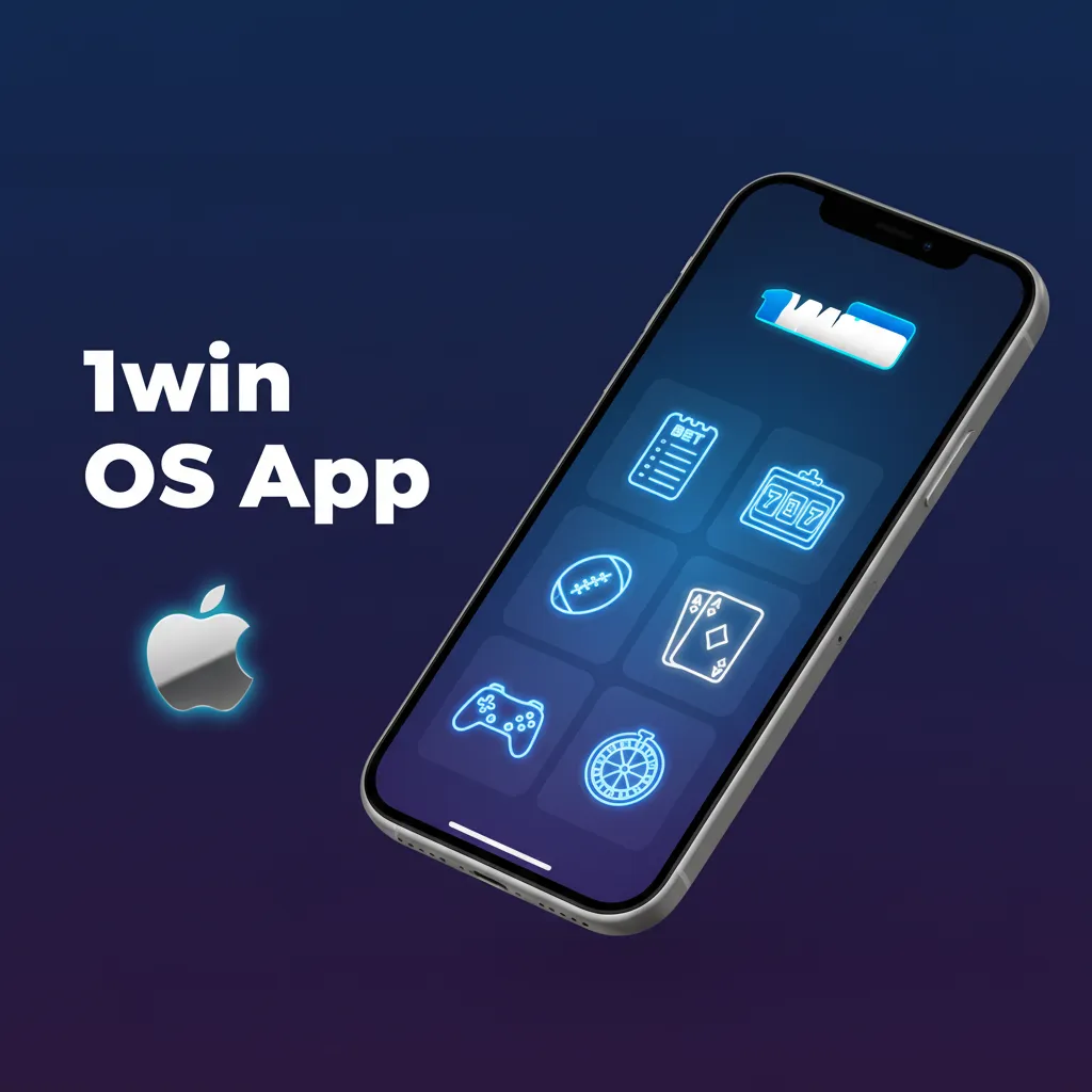 1win iOS app on iPhone and iPad, mirroring site with sports, casino, payments, support; iOS 12+ and ~200MB required.
