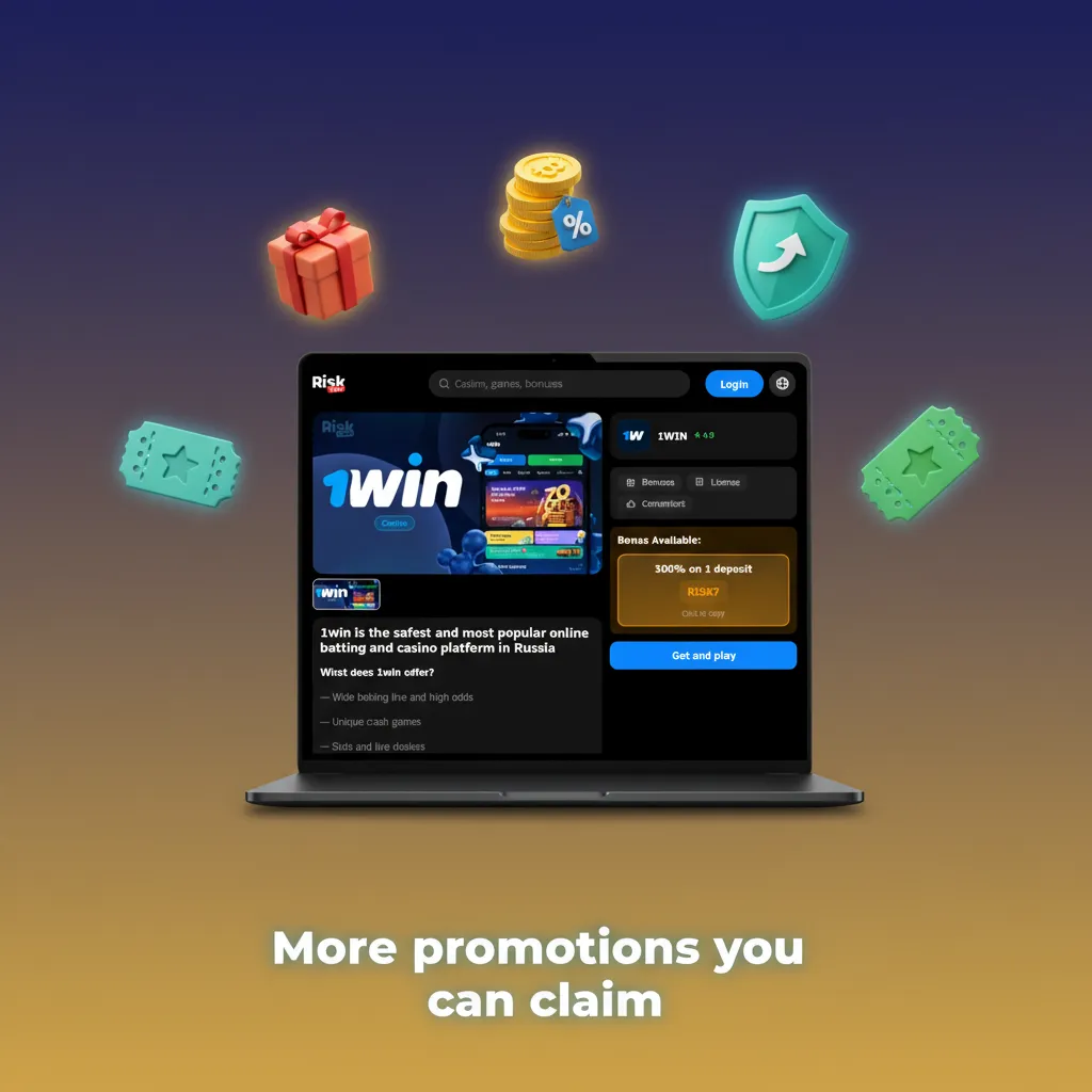 1win promotions banner: casino cashback, sports acca boost, free bets, and slot drops & tournaments.