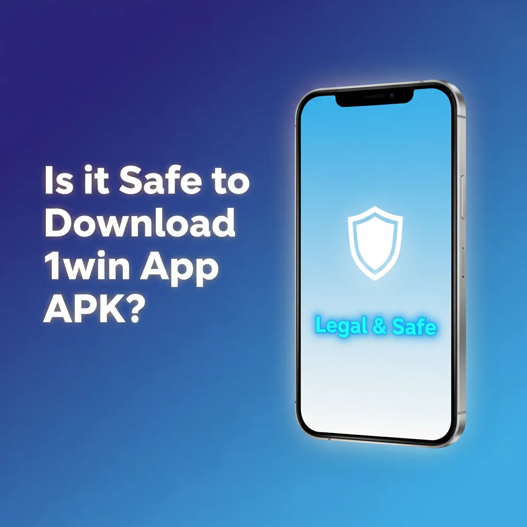 Smartphone with 1win app and shield icons: Curaçao eGaming licensed, SSL padlock, identity and payment checks for safety.