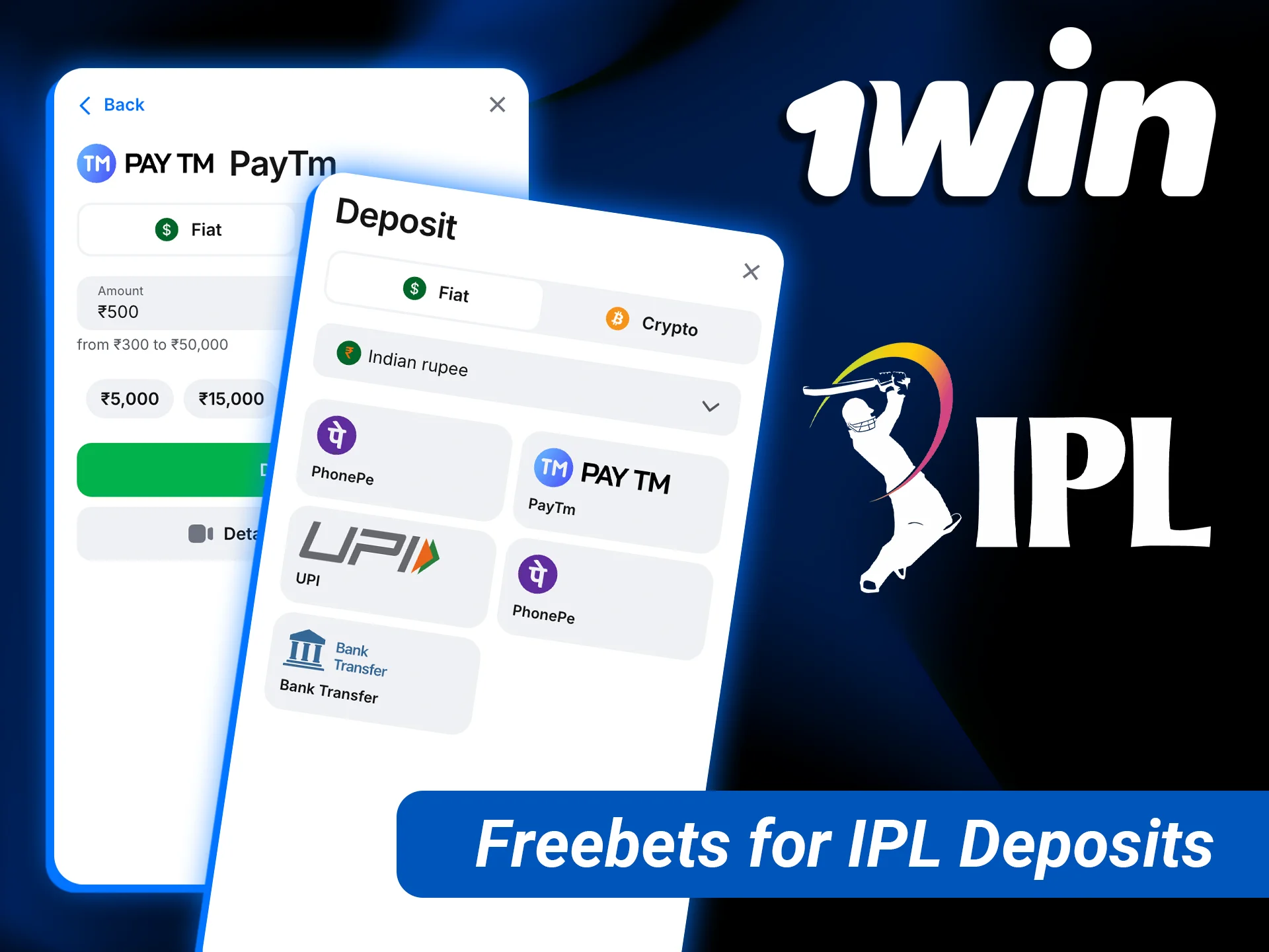 Claim exclusive 1win freebets for IPL deposits during the cricket season.