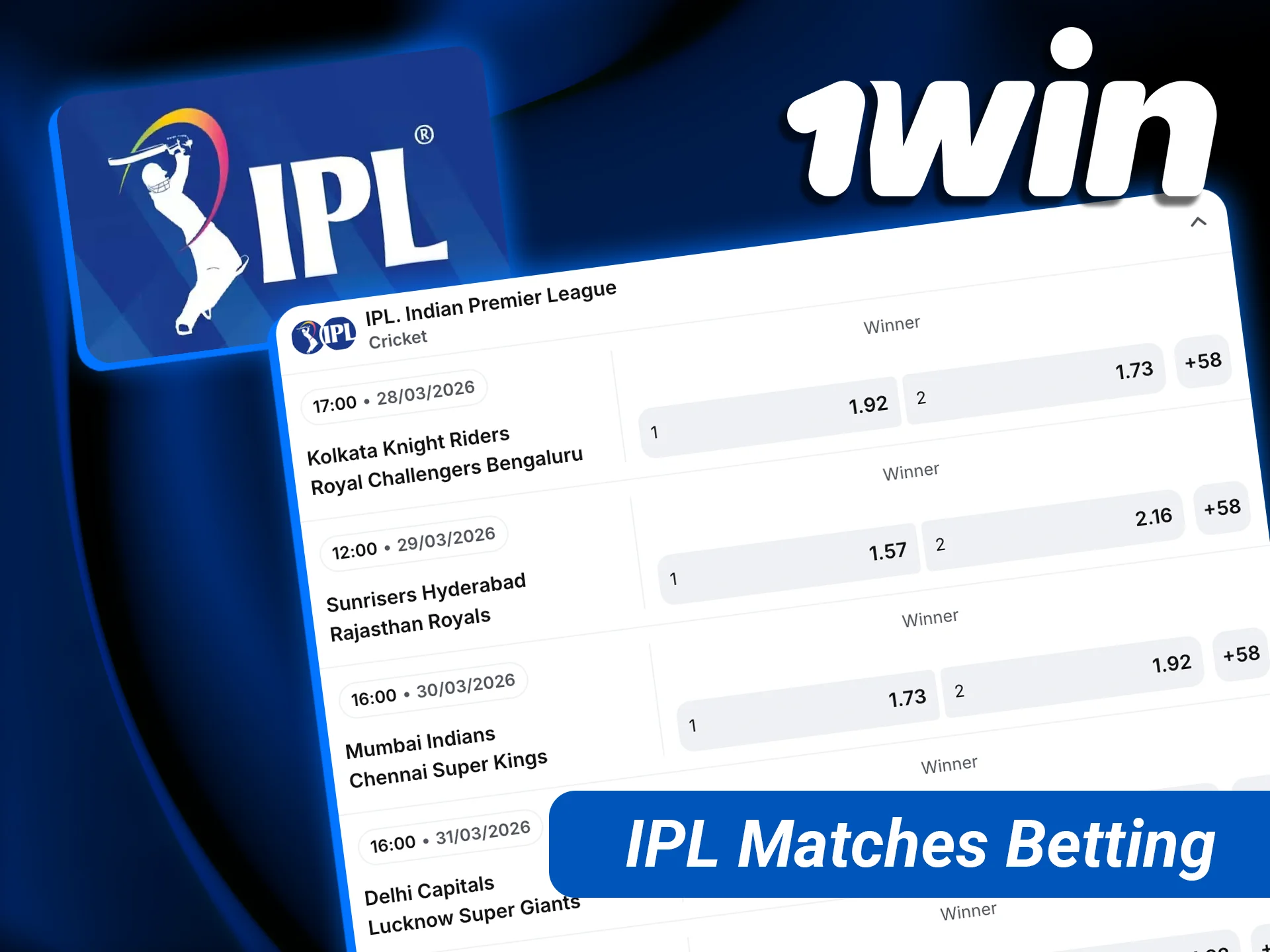 Start your IPL matches betting journey with the most competitive odds in India.