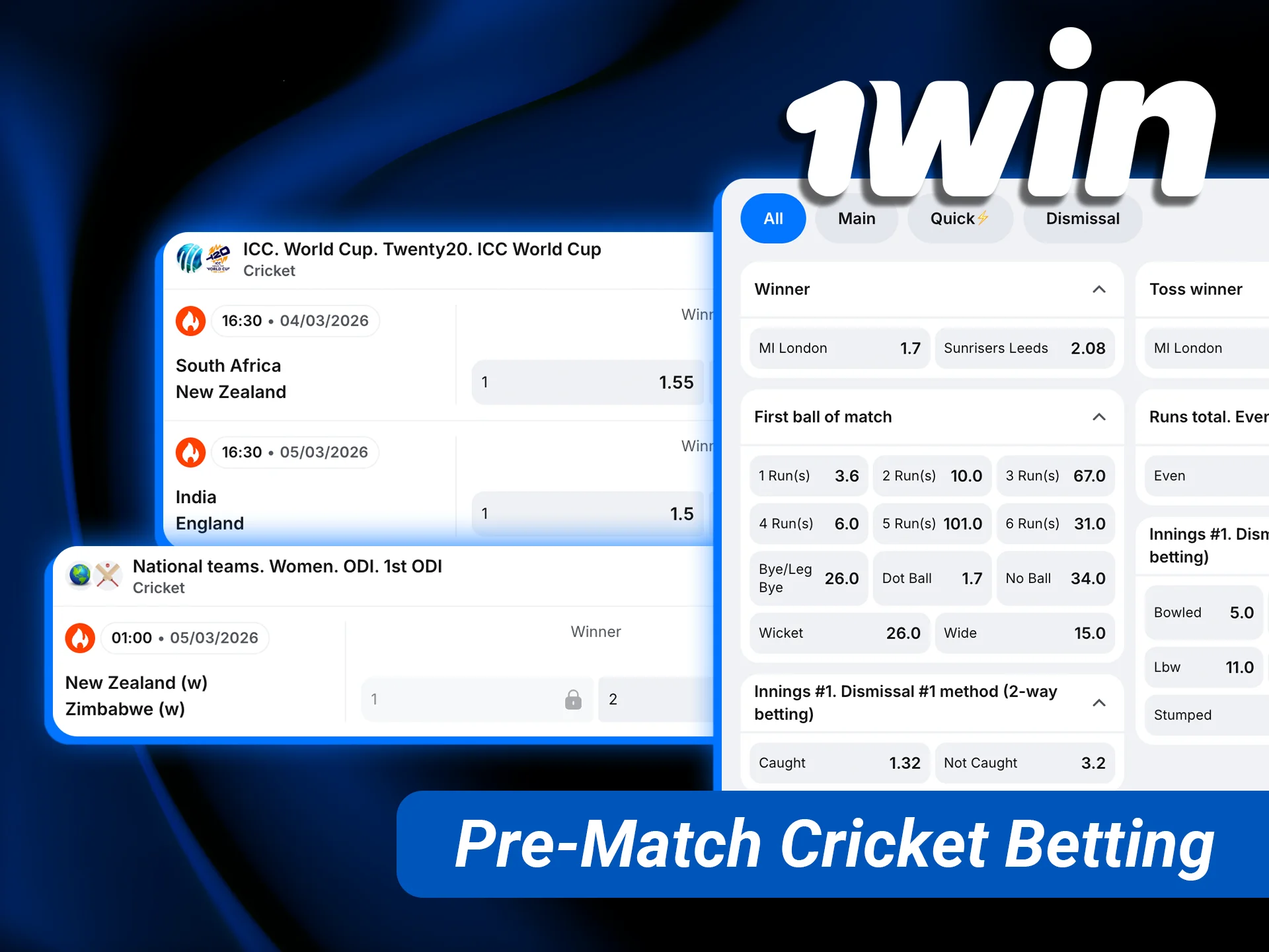 Secure the best value with 1win pre-match cricket betting on upcoming tournaments.
