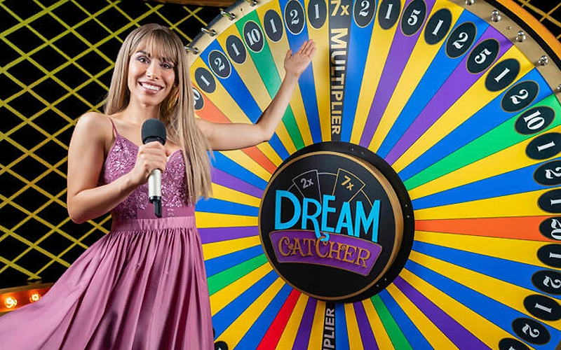 Watch the wheel spin in 1win Dream Catcher for a classic live host experience.