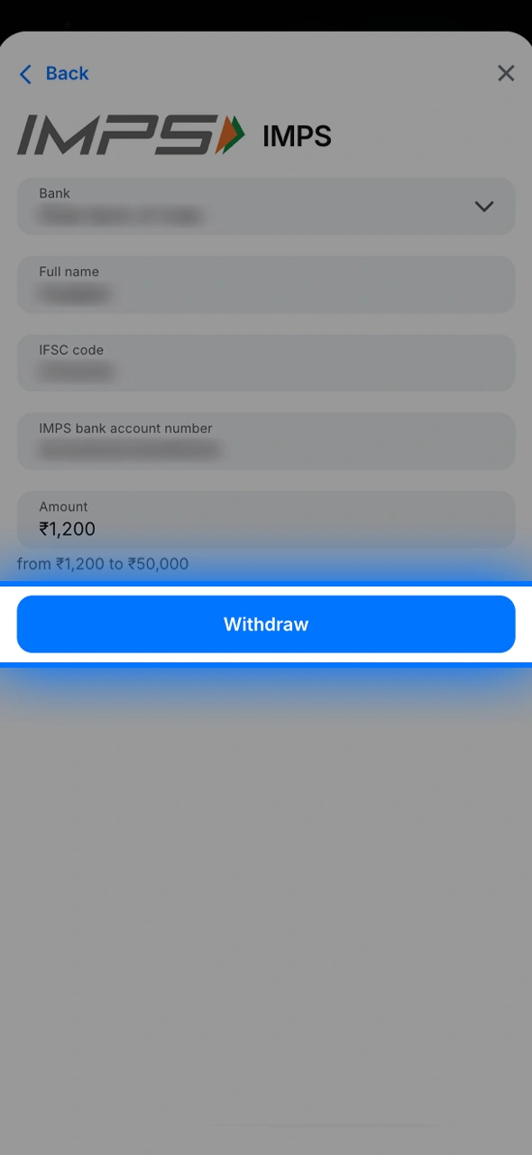 Confirm the request and wait for the 1win finance team to process your payout.