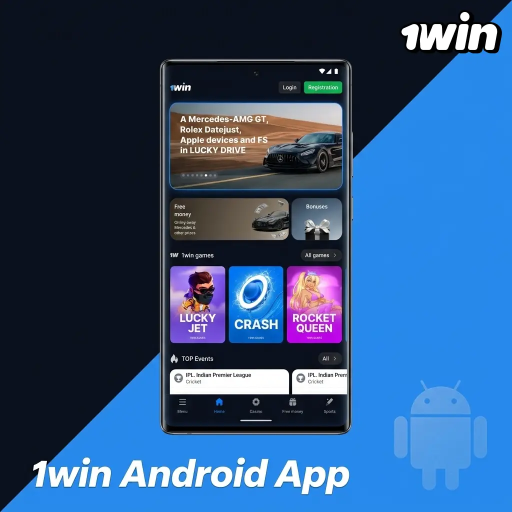 1win Android APK download and installation steps showing setup guide for Android 8.0 and above devices