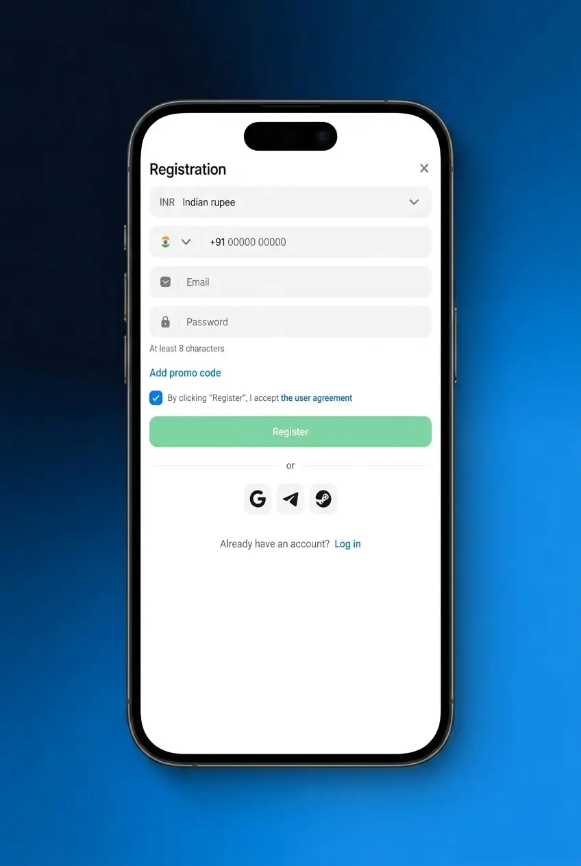 Step-by-step guide showing how to register, deposit, and apply a 1win bonus code on the platform