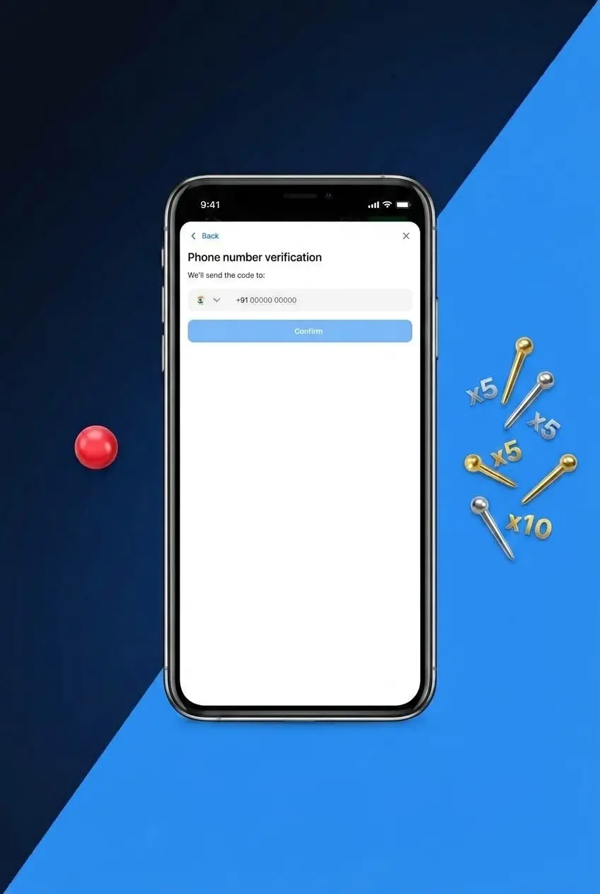 Screenshot of 1win registration form on smartphone showing mobile number, password, and INR currency fields for Plinko sign-up